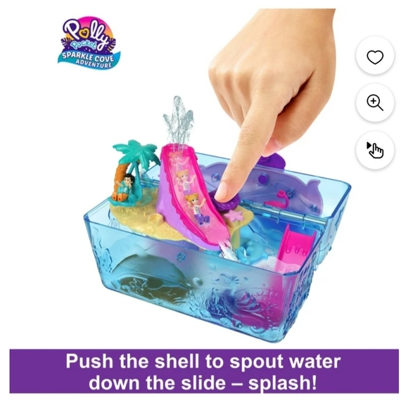 Polly Pocket Sparkle Cove Adventure Island Treasure Chest - Picture 2 of 3
